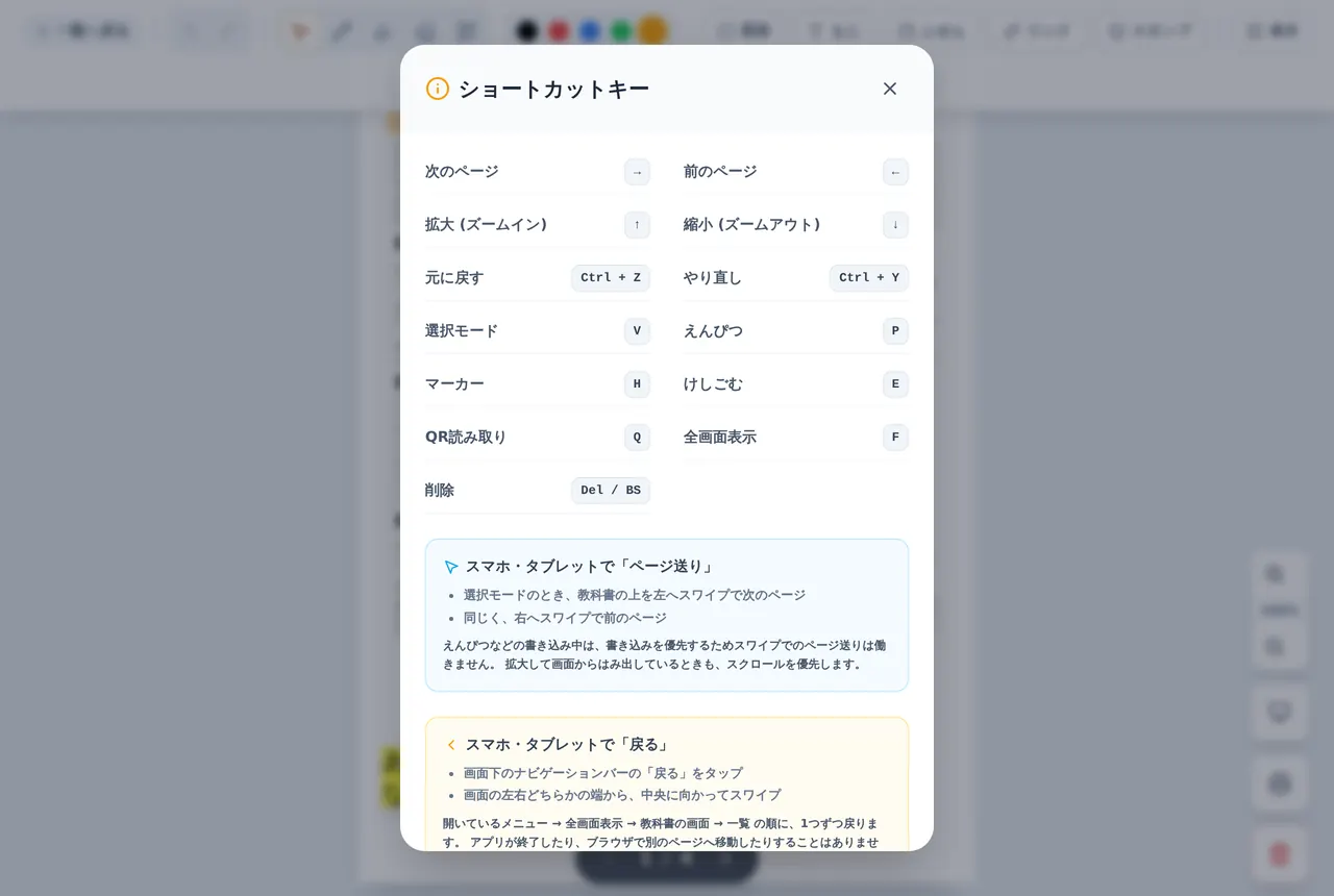 ショートカット一覧